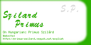 szilard primus business card